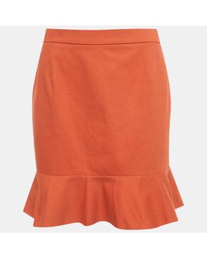 Missoni Cotton Ruffled Mini Skirt - Orange