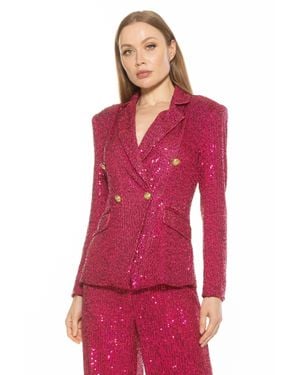 Alexia Admor Abbi Sequin Blazer - Red