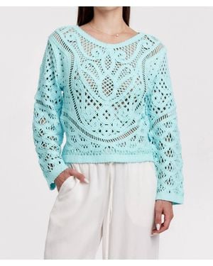 Another Love Amalina Crochet Top - Blue