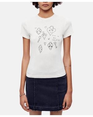 RE/DONE 90S "Baby Hearts" Tee - White