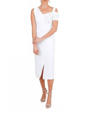 Antonio Berardi Off Shoulder Embroidered Dress - White