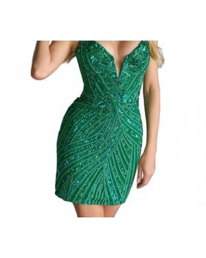 Ava Presley Strapless Mini Cocktail Dress - Green