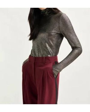 Essentiel Antwerp Ilevate Metallic Turtleneck Top