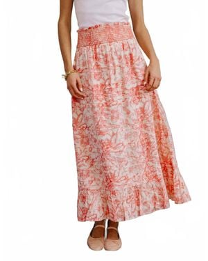 LOVE THE LABEL Easy Slip On Midi Skirt - Pink