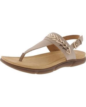Easy Spirit Buckle Made Flip-Flops - Brown