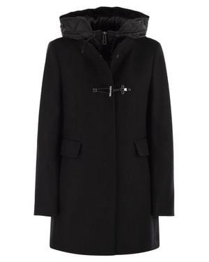 Fay Toggle Coat - Black