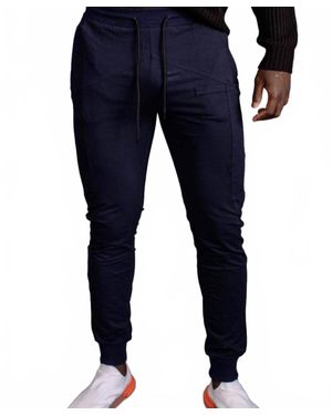 The Athletic Side Of Us Geo Cut Sweat Pants - Blue