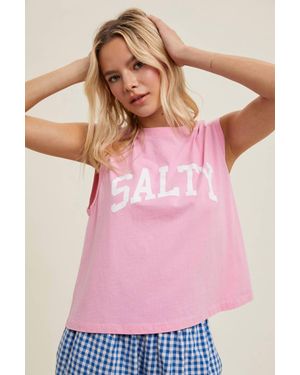 Wishlist Salty Graphic Tank Top - Pink