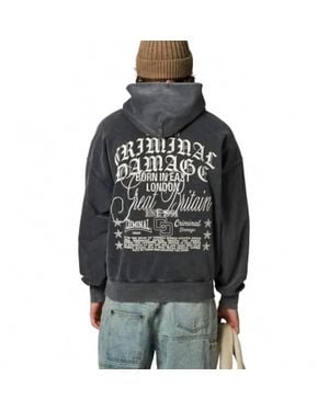 Criminal Damage Logo Mania Hoodie - Black