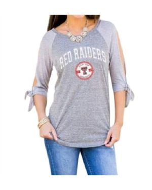 Gameday Couture Texas Tech College Top - Gray