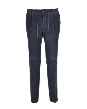 L.B.M. 1911 Stretch Cotton Tapered Formal Pants - Blue