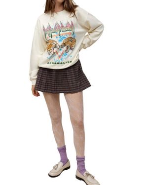 Daydreamer Def Leppard Adrenalize Bf Crew Long-Sleeve Sweater - White