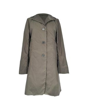 Jil Sander Single-Breasted Padded Coat - Gray