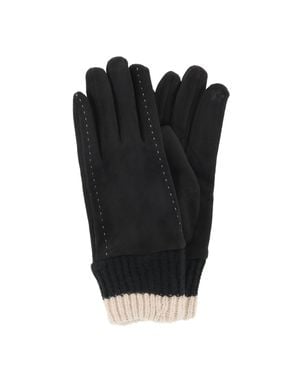 CTM Knit Cuff Touchscreen Compatible Winter Gloves - Black