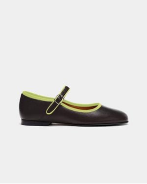 Naguisa Adams Maryjane Shoes - Brown