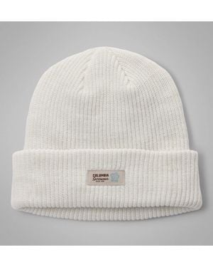 Columbia Lost Lager Ii Beanie Hat Salt Rose Fold-Over Outdoor Mot25 - White