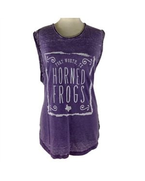 Pressbox Tcu Ruffy Tank - Purple