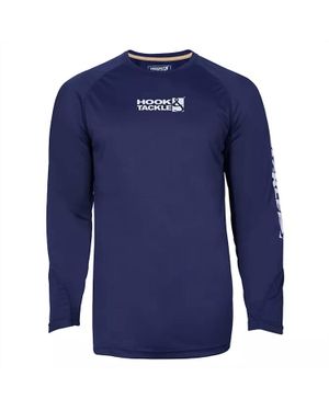 Hook & Tackle Fins & Stripes Performance Shirt - Blue