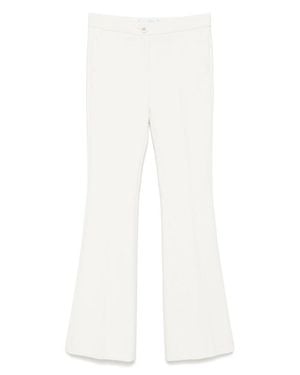 Blugirl Blumarine Wide Leg Pants With Button And Zip Fastening - White