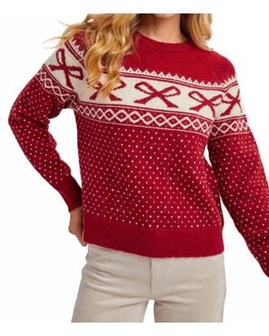 Bluivy Holiday Crewneck Sweater - Red
