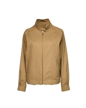 Fay Barracuda Gancio Drill Cotton Bomber Jacket - Natural