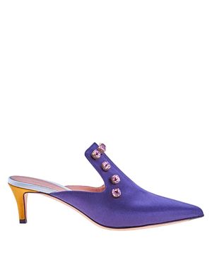 Marco De Vincenzo Embellished Mules, Brand Size 35 (Us Size 5) - Purple