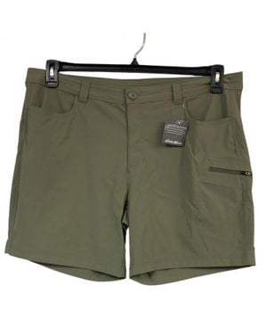 Eddie Bauer Rainier Upf 50+ Sprig Outdoor Hiking Shorts With Pockets - Green