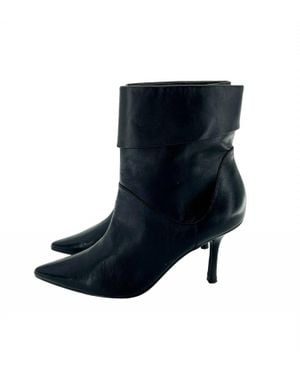 ALDO Leather Pointed Toe Ankle Booties - Blue