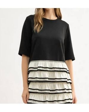 Joh Jessabelle Short Sleeve Top - Black