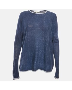 Maje Silk Knit Sweatshirt - Blue