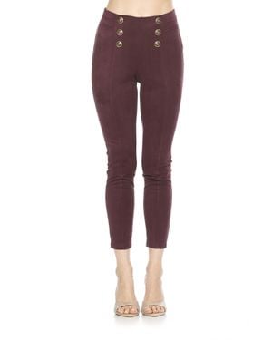 Alexia Admor Freyja Suede Legging - Purple