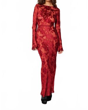 Rolla's Bettina Maxi Burnout Maxi Dress - Red