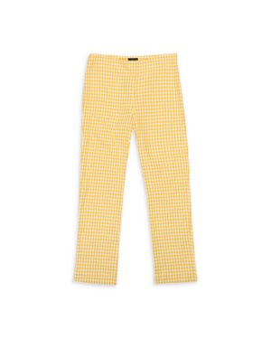 CALLIPYGIAN Seersucker Gingham Narrow Pant - Yellow