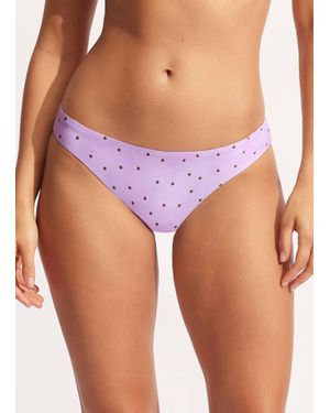 Seafolly Paradise Garden Reversible Hipster Bottom - Purple