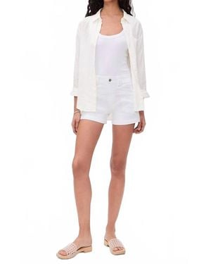 DAZE Valley Girl High Rise Shorts - White