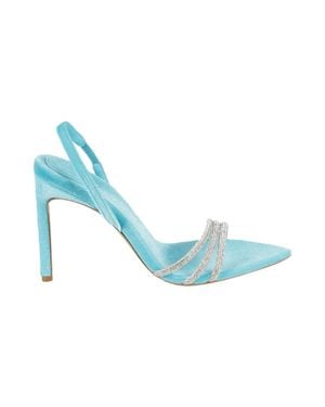 Bettina Vermillon Aqua Velvet Sandal - Blue