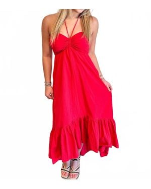 Day + Moon Brunch Date Maxi Dress - Red