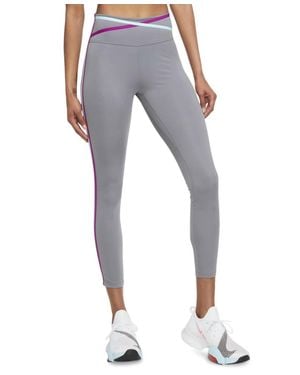 Nike Dri-Fit One Mid-Rise 7/8 Taped Leggings - Blue
