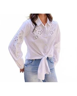 Karen Kane Tie Front Top - Purple