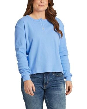 Life Is Good. Thermal Shirt - Blue