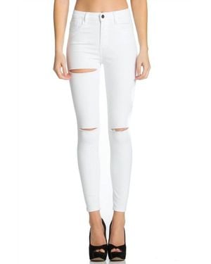 Just Black Denim Julia Skinny Jeans - White