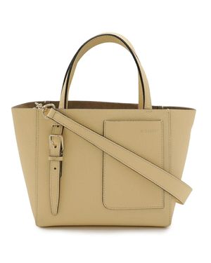 Valextra Micro Bucket Bag 2Way Cream - Metallic