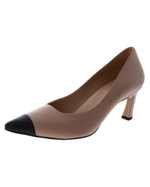 27 EDIT Mara Leather Pointed Toe Pumps - Brown