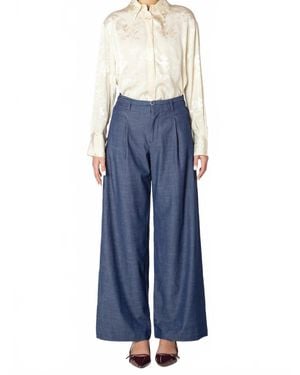 Dex Midtown Wide Leg Pants - Blue