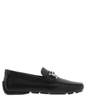 Bally Drulio Perforated Leather Penny Loafers - Black