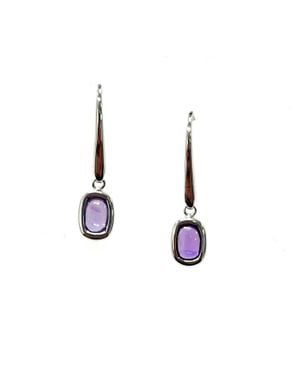 AAMIAA Color Candy Collection Earrings With 6X4 Cushion-Cut Amethyst - Purple