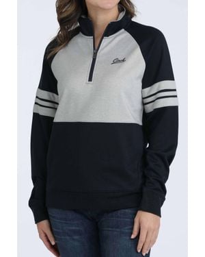 Cinch Zip Long Sleeve Shirt - Black