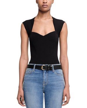 Jonathan Simkhai Barbara Sweetheart Bodysuit - Black