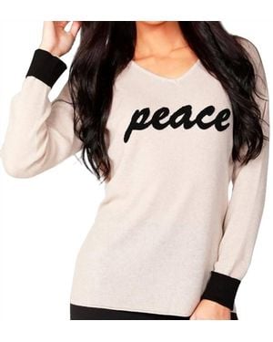 Angel Peace V-Neck Top - Black