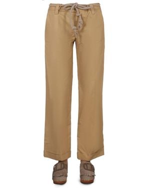 Jejia Straight-Leg Pants With Rope Belt Detail - Natural